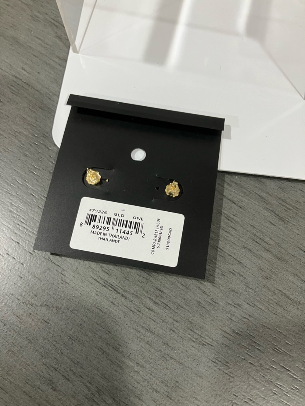 COACH Cream Heart Stud Earrings - Picture 3 of 4